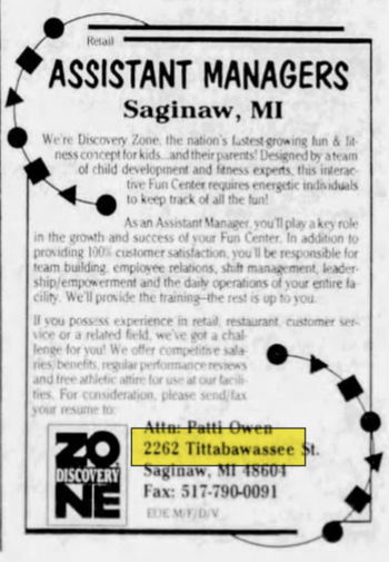 Discovery Zone - Sep 18 1995 Article (newer photo)